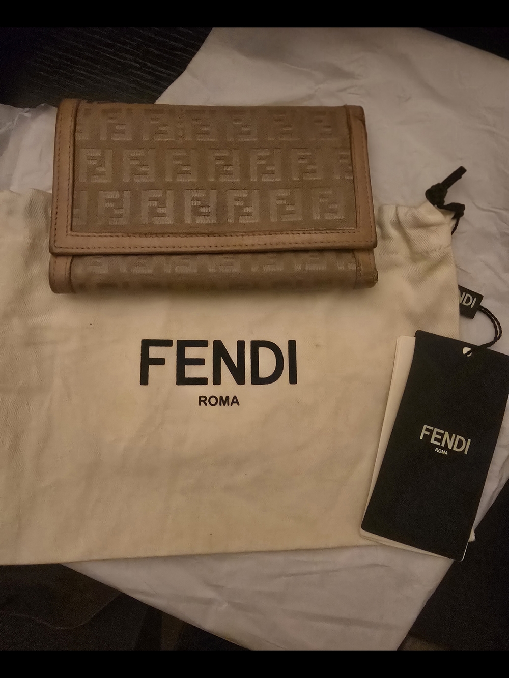Fendi FF Monogram Tan Large Leather Wallet With Dustbag - Picture 2 of 16